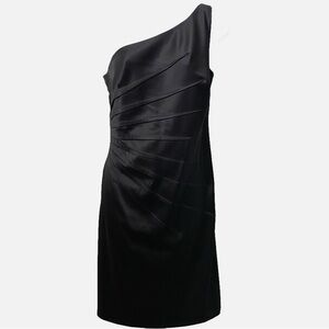 strapless open back dress Black One Shoulder Knot Slit Cocktail Dress GM01056 main image 1